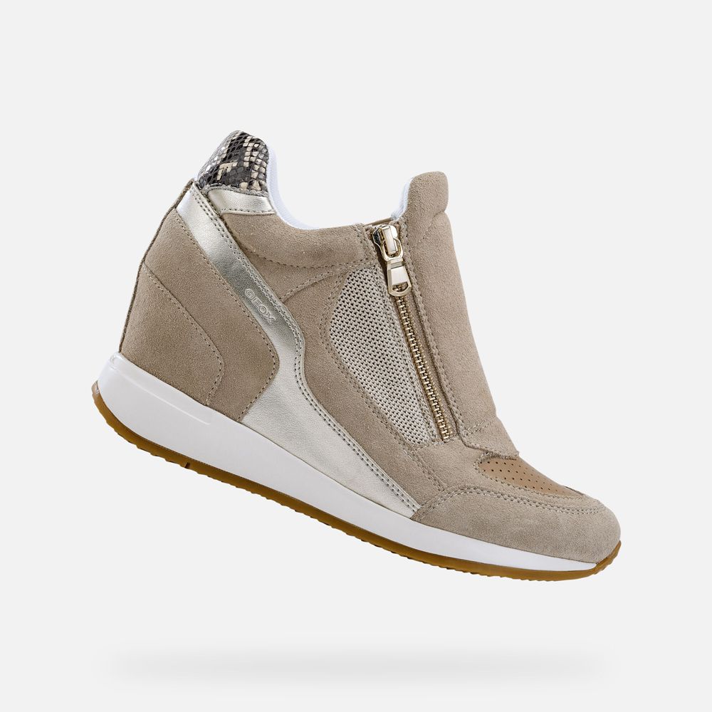 Geox Sneakers Beige Nydame - Geox Womens Shoes - VNAXWY736